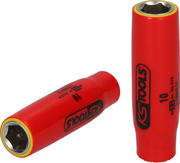 KS Tools 1/4" Stecknuss mit Schutzisolierung, 5mm, lang, 117.2342