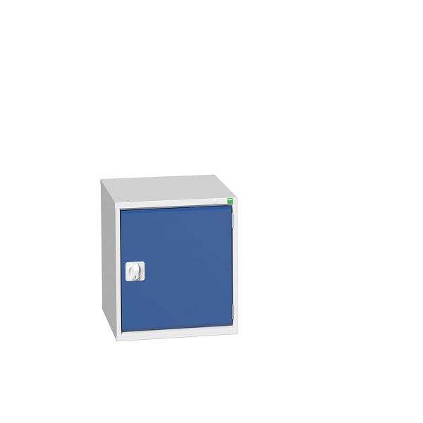 bott verso Flügeltürschrank, mit 1 Fachboden, BxTxH: 525 x 550 x 600 mm, Lichtgrau / Enzianblau, 16926032.11