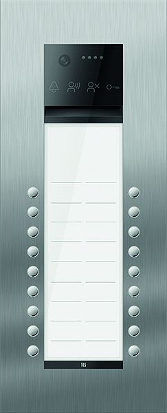 TCS Türkontrollsystem PES PRO Video Außenstation 18T 2 Spalten UP Edelstahl, AVU600218-0030