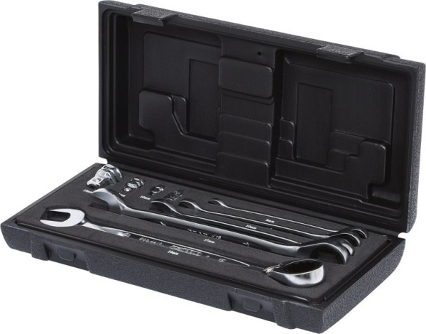 KS Tools GEARplus Ratschenringmaulschlüssel-Satz, umschaltbar, 9-teilig, 503.4650
