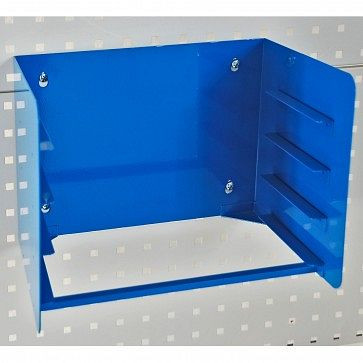 ADB Wandhalter für Werkzeugkoffer, 4-Fächer, Maße: 343x270x270 (BxHxT), Farbe: blau, RAL 5015, 87120