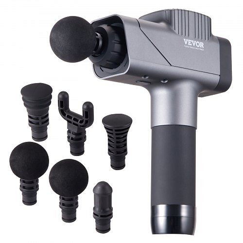 VEVOR 35W Massagepistole Elektrisches Massagegerät 8 Geschwindigkeiten 6 Köpfe, JMQ3200RPMXXOZDK1V2