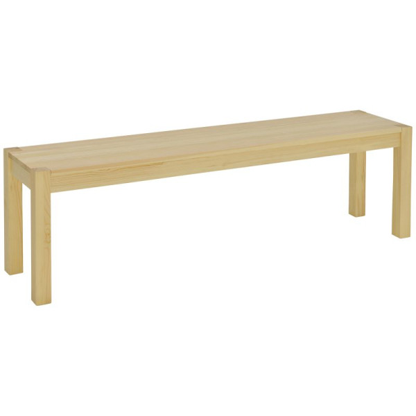 HOMCOM Sitzbank aus Massivholz, 3-Sitzer, Bank, Küchenbank, Kiefernholz, Natur, 837-335V00ND