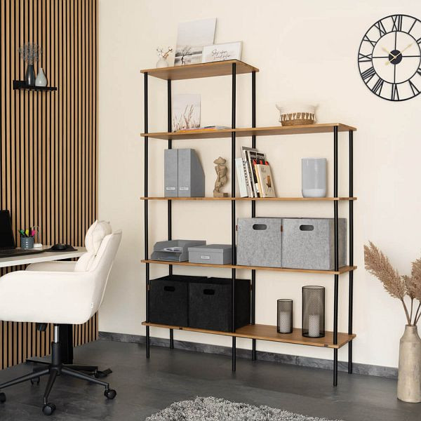 HOME DELUXE Regal INDU Oiled Oak, (L x B x H): 140 x 35 x 196 cm, 59044