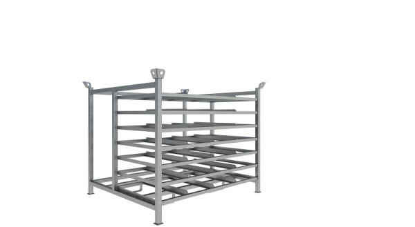 Schake Lager & Transportpalette für Klappbaken für 28 Stück Klappbaken, Standrohre aus 40 x 40mm Vierkantrohr, 36080-5