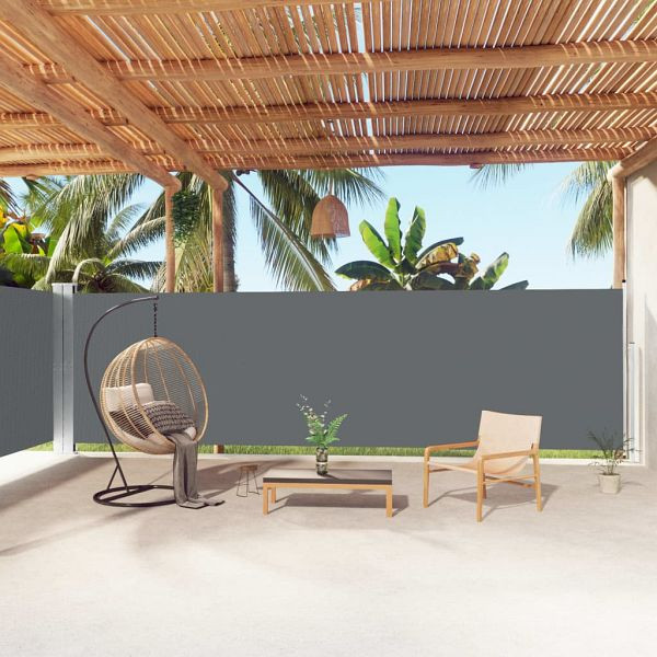 vidaXL Seitenmarkise Ausziehbar Anthrazit 180x1000 cm, 318038