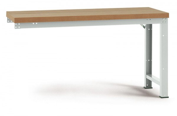 Manuflex Anbauwerkbank PROFI Standard mit Multiplexplatte, BxTxH = 1500 x 700 x 840 mm, Lichtgrau, WP4014.7035