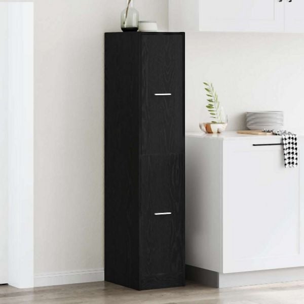 vidaXL Apothekerschrank Schwarz Eichen-Optik 30x41x144,5 cm, 862054