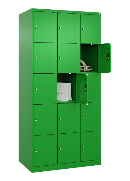 C+P Schließfachschrank Evolo PLUS, 15 Fächer, 1850x900x500mm, 6037/6037, 049000-305 S10026