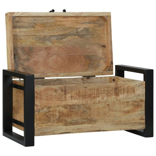 vidaXL Aufbewahrungstruhen 60x30x30cm aus massivem Mangoholz und Metall, 4015971