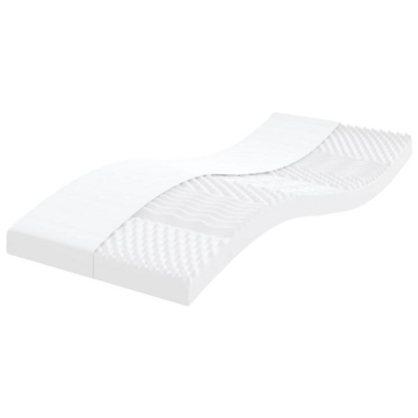 vidaXL Schaumstoffmatratze Weiß 100x220 cm 7-Zonen Härtegrad 20 ILD, 4016656