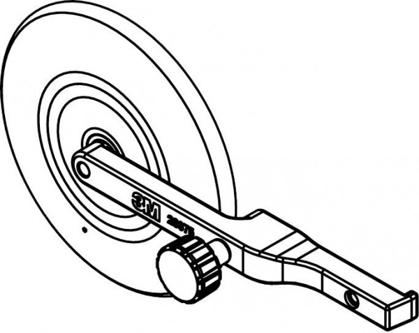 3M Kontaktarm für Feilenbandmaschine, 100 mm, 6 mm x 610 mm, 13 mm x 610 mm, für Kehlnähte und Nuten, 7000060265