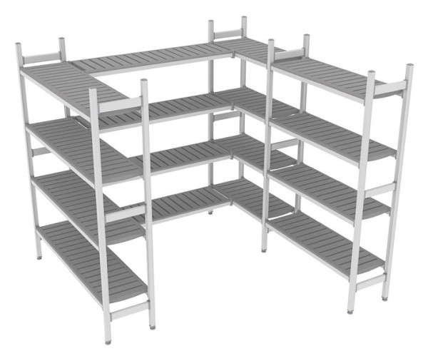 NordCap Regalsystem Z 230-230 / 234-234, 1375 / 1300 / 850 / 1075 x 375 x 1850 mm, 528901061