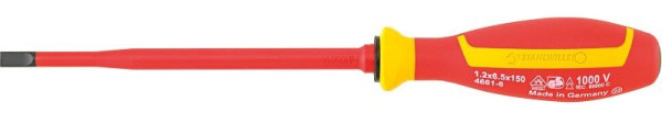 STAHLWILLE VDE-Schlitzschraubendreher 1,5mm x 6,5mm, Länge 150mm, 46613065