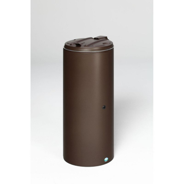 STEIN HGS Abfallsammler 80 ltr. mit Einflügeltür mit Doppelbart-Schloss, Sepiabraun (RAL 8014), Sepiabraun (RAL 8014), 82019.0002