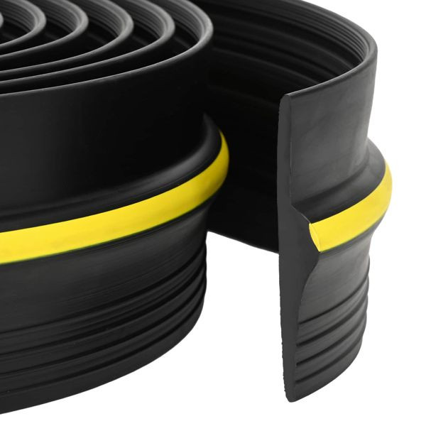 vidaXL Bodenabdichtung für die Garage Schwarz und Gelb 12 x 90 mm 10 m, 42038290