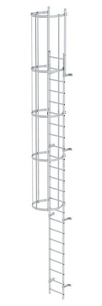 Munk Günzburger Steigtechnik Einzügige Steigleiter mit Rückenschutz (Bau) Aluminium blank 7,64m, 510110