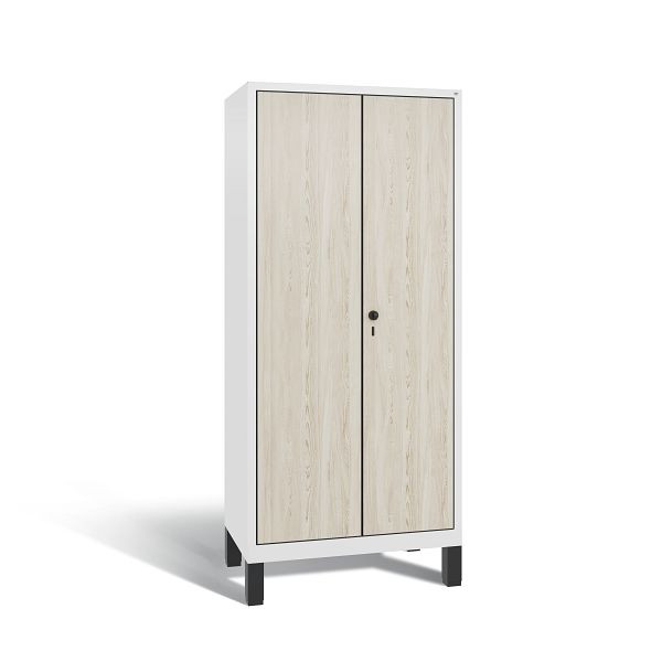 C+P Spind Evolo, 2 Abteile, H1850xB810xT500 mm, Weiß/MDF Esche, 48012-22 S10254