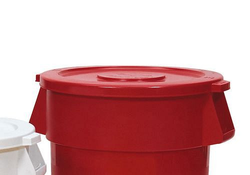 DENIOS Deckel für Mehrzweckbehälter aus Polyethylen (PE) mit 120 Liter Volumen, rot, 115920