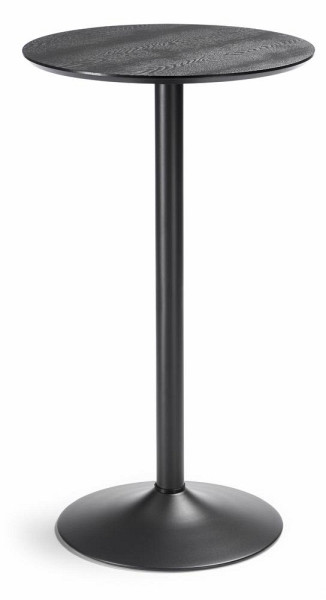 Deskin Stehtisch NERO - Hochwertige Platte aus MDF furniert, Trompetenfuß schwarz, Platte: MDF funiert/schwarz, 294102