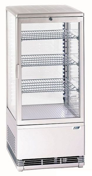 KBS Tischkühlvitrine RT-78 G LED, weiß, mit LED Beleuchtung, 9160782