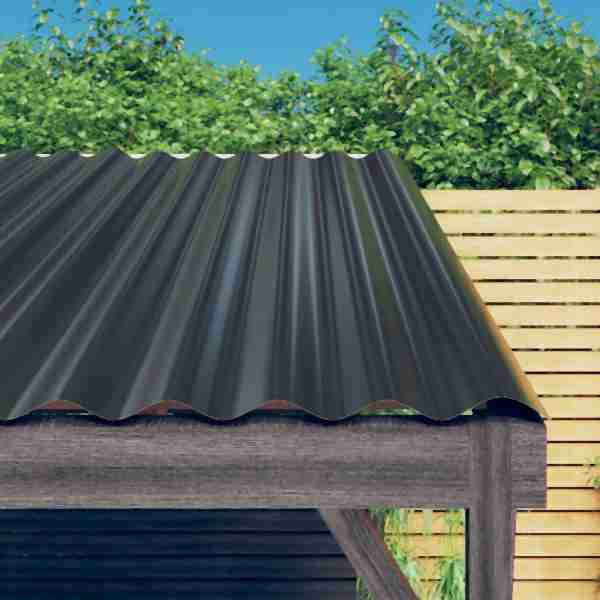 vidaXL Dachpaneele 36 Stück Pulverbeschichteter Stahl Anthrazit 60x36cm, 319131