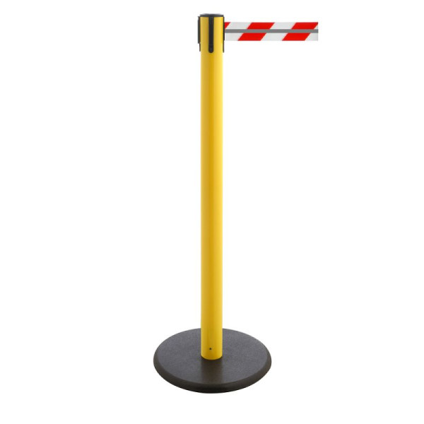 Stein HGS Personenleitsystem 'P-Line Famous Reflex' aus Kunststoff, reflektierendes Gurtband, rot/weiss mit Reflektorstreifen, 2,3 m, gelb, 65857.0009