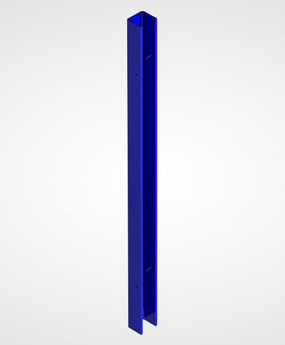 TTS Trennwandsystem 9200, Wandanschlußprofil, ultramarinblau, H 650 mm, 285245