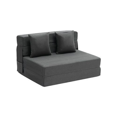 VEVOR 3 in 1 Klappsofa mit 2 Kissen, waschbarer Bezug, 25D Memory Foam, Dunkelgrau (TWIN XL / 1950x1005x150mm), ZDSFDDZSFTWI8JB3CV0