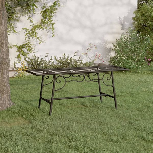 vidaXL Baumbank 110 cm Schwarz Stahl, 318827, 8720286837962
