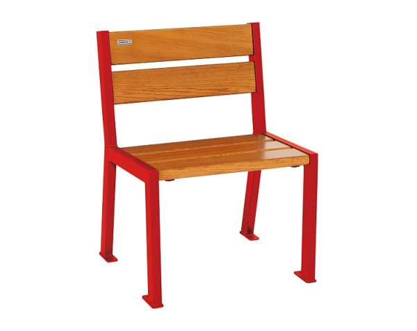 Procity Stuhl Silaos 5 Holzlatten, Ohne Armlehne, Holz & Stahl, helle Eiche/RAL 3020, 209500.3020.CHEC