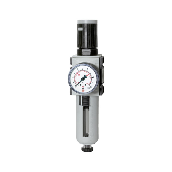 Riegler Filterregler »FUTURA«, PC-Behälter, SK, Manometer, BG 1, G 1/4, 0,1-2 bar, HA, 151765