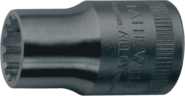 STAHLWILLE 12,5 mm (1/2") Steckschlüsseleinsatz Nr.50aPSP Spline Schlüsselweite 3/8 " Länge 38 mm, 03012024
