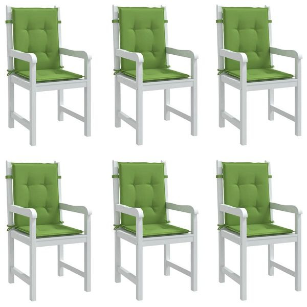 vidaXL Niedriglehner-Auflagen 6 Stück Melange Grün 100x50x4 cm Stoff, 4002462