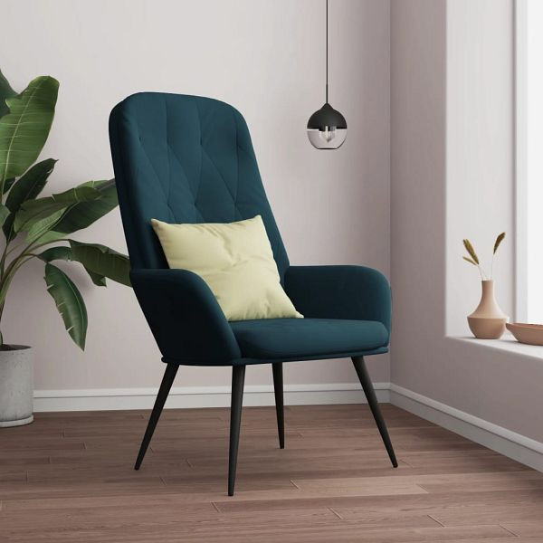 vidaXL Relaxsessel Farbe Blau Samt, 341204, 8720286821480