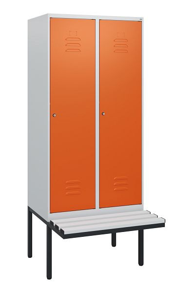 C+P Umkleidespind Classic PLUS, 2 Abteile, 1950x800x815mm, 7035/2004, Zylinderschlösser, 0800405-22 S10063