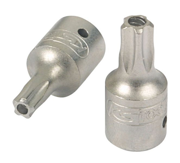 KS Tools 1/4" Bit-Stecknuss, Fünfstern mit Stirnlochbohrung, TS40, 911.1477