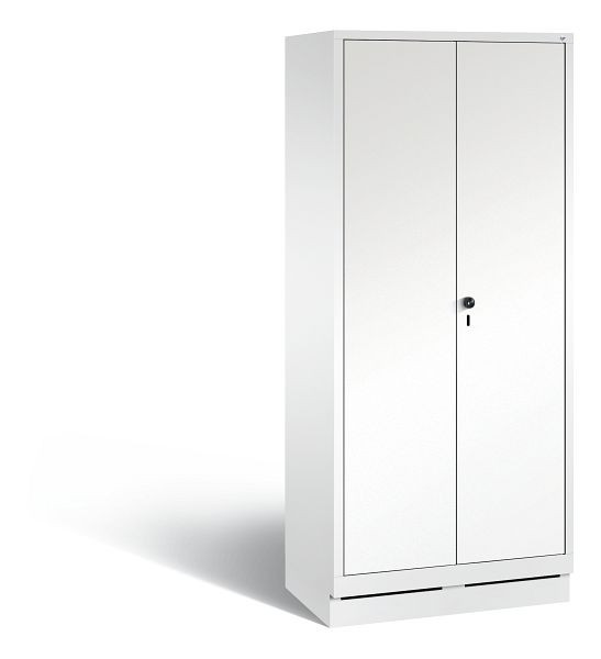 C+P Putzmittel-Spind Evolo, 2 Abteile, H1800xB810xT500 mm, Weiß/MDF Weiß, 48120-02 S10254