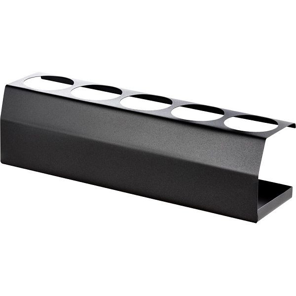 Stalgast Saucenständer schwarz, geeignet für fünf Flaschen Ø 72 mm, 435x110x120 mm (BxTxH), KK0810435