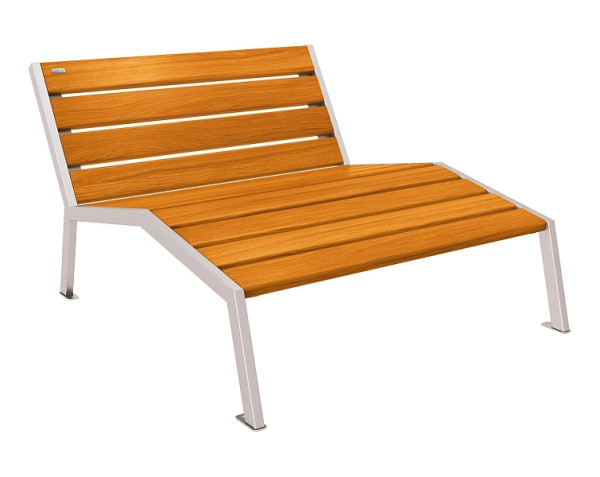 Procity Liegestuhl Silaos 1200 mm, Ohne Armlehne, Holz & Stahl, helle Eiche/RAL 7044, 209641.7044.CHEC