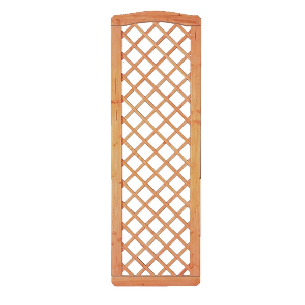 T&J CLASSICO-Serie Zaunelement Krone-Ranki Abschluß, 60 x 180/183 cm, Douglasie, Rahmen 40/68 mm, Rankstäbe 20/20 mm, 26431