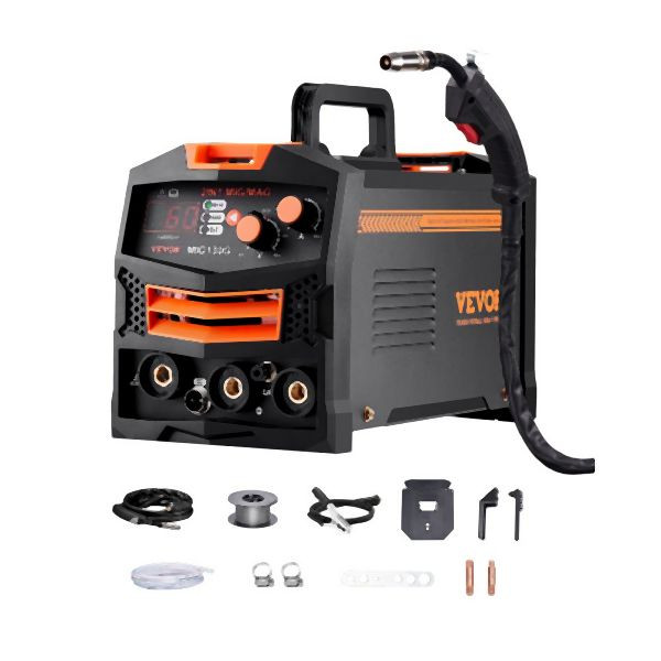VEVOR MIG-Schweißgerät 130A Welder 2-in-1 Gas-MIG/gasloses Fülldrahtschweißgerät, MIGYXHJ2H113A5ZGSV2