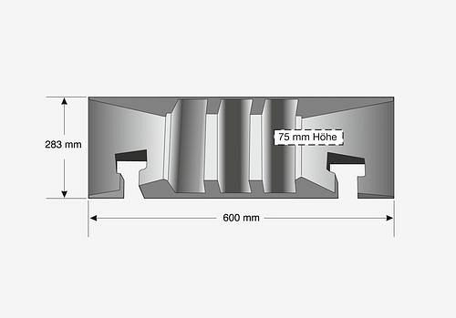 DENIOS Endstück Nut, zum Anbau an große Kabelbrücke oder Winkelstück, 248352