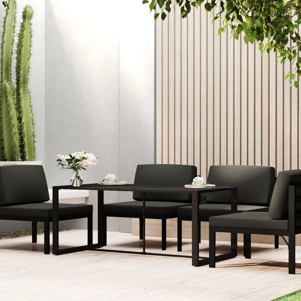 vidaXL Garten-Esstisch Anthrazit 120x60x66 cm Aluminium, 318312