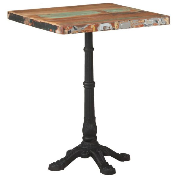 vidaXL Bistrotisch 60x60x76 cm Altholz Massiv, 321086, 8720286069097