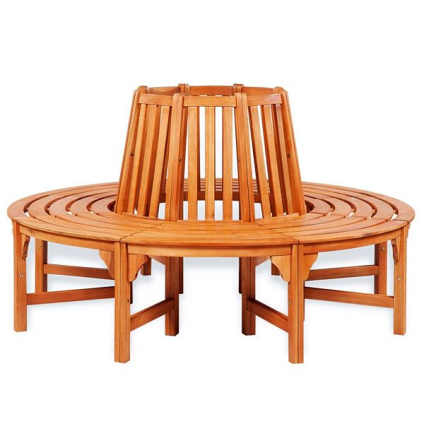 vidaXL Baumbank Ø 160 cm Holz, 41777