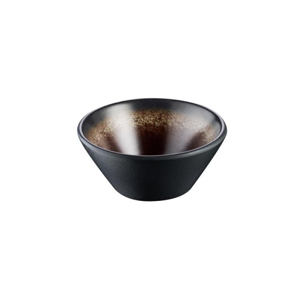 APS Schale KAYA, Melamin, Ø 8,5 cm, Höhe 3,5 cm, grau/braun, VE: 12 Stück, 85361