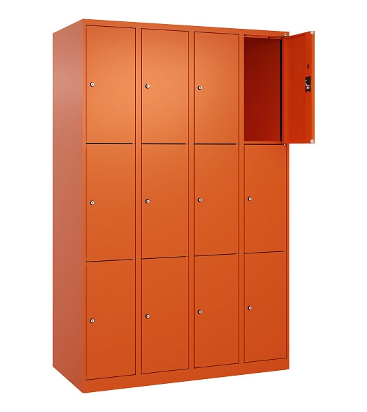 C+P Schließfachschrank Evolo PLUS, 12 Fächer, 1850x1200x500mm, 2004/2004, Abteile 4, Abteilbreite 300 mm, 049000-403 S10023