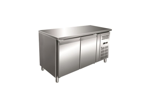Gastro-Inox Edelstahl GN Tiefkühltisch mit 2 Türen, Umluftkühlung, 202.221