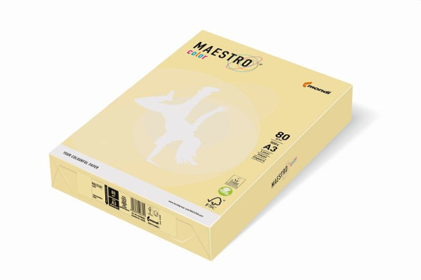 MAESTRO COLOR Kopierpapier MAESTRO® Color Intensiv, A3, 80g/m², 500 Blatt, intensivgelb, 9417-IG50B80B